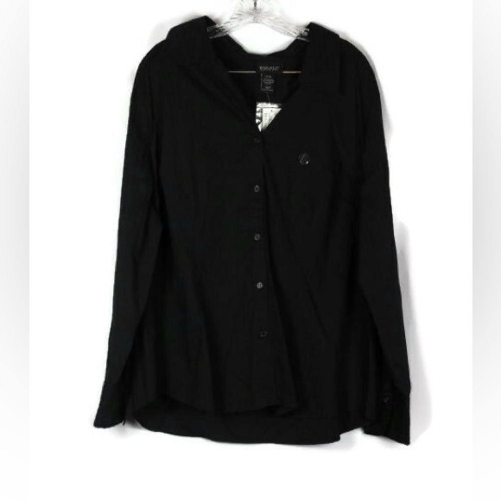 Lane Bryant Dress Shirt Long Sleeve Front Button